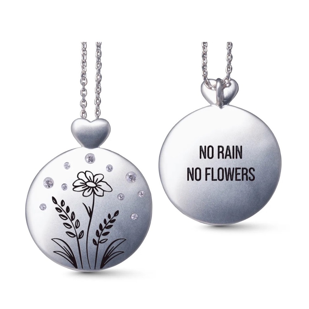 Floral CZ NO rain No flowers necklace